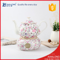 Um pote de chá copo definido com um decalque de flor de design muito bonito preço barato